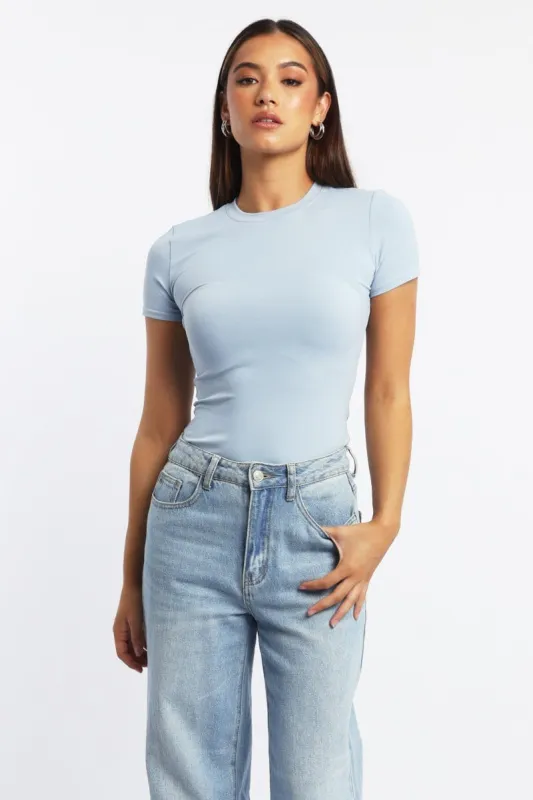 Blue T Shirt Short Sleeve Crew Neck Supersoft sold by Ally Fashion