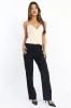 Beige Suede Cami Top Sleeveless Sweetheart Neckline sold by Ally Fashion