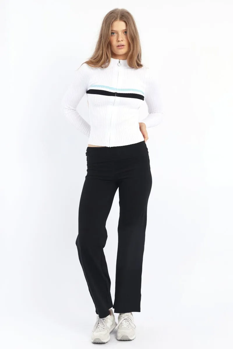 White Long Sleeve Knit Cardigan sold by Ally Fashion product image thumbnail 2