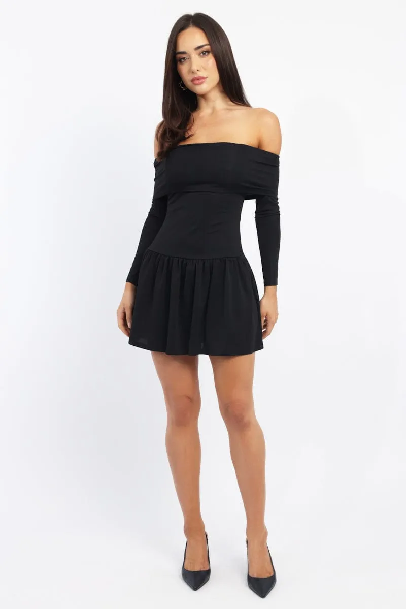 Black Off Shoulder Mini Dress sold by Ally Fashion product image thumbnail 2