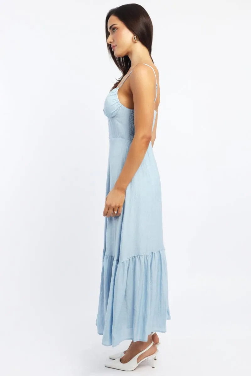 Blue Maxi Dress Tiered sold by Ally Fashion product image thumbnail 3