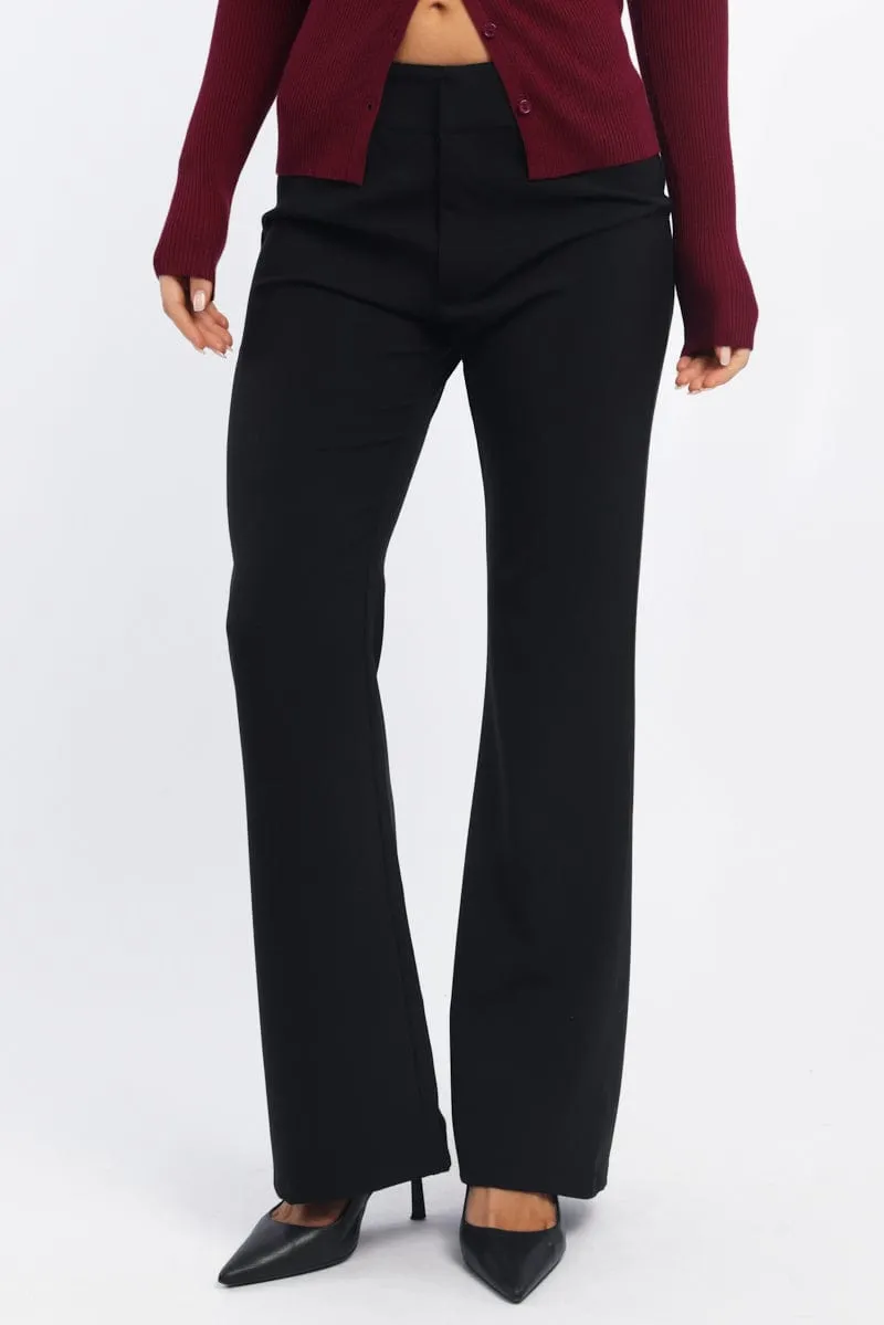 Black Flare Leg Pants sold by Ally Fashion product image thumbnail 2