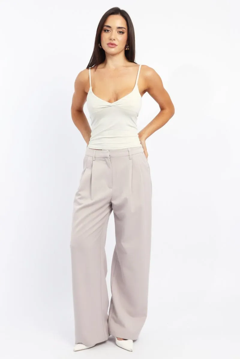 White Supersoft Cami Top Cross Over sold by Ally Fashion product image thumbnail 2