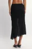 Black Lace Midi Skirt sold by Ally Fashion