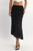 Black Lace Midi Skirt sold by Ally Fashion