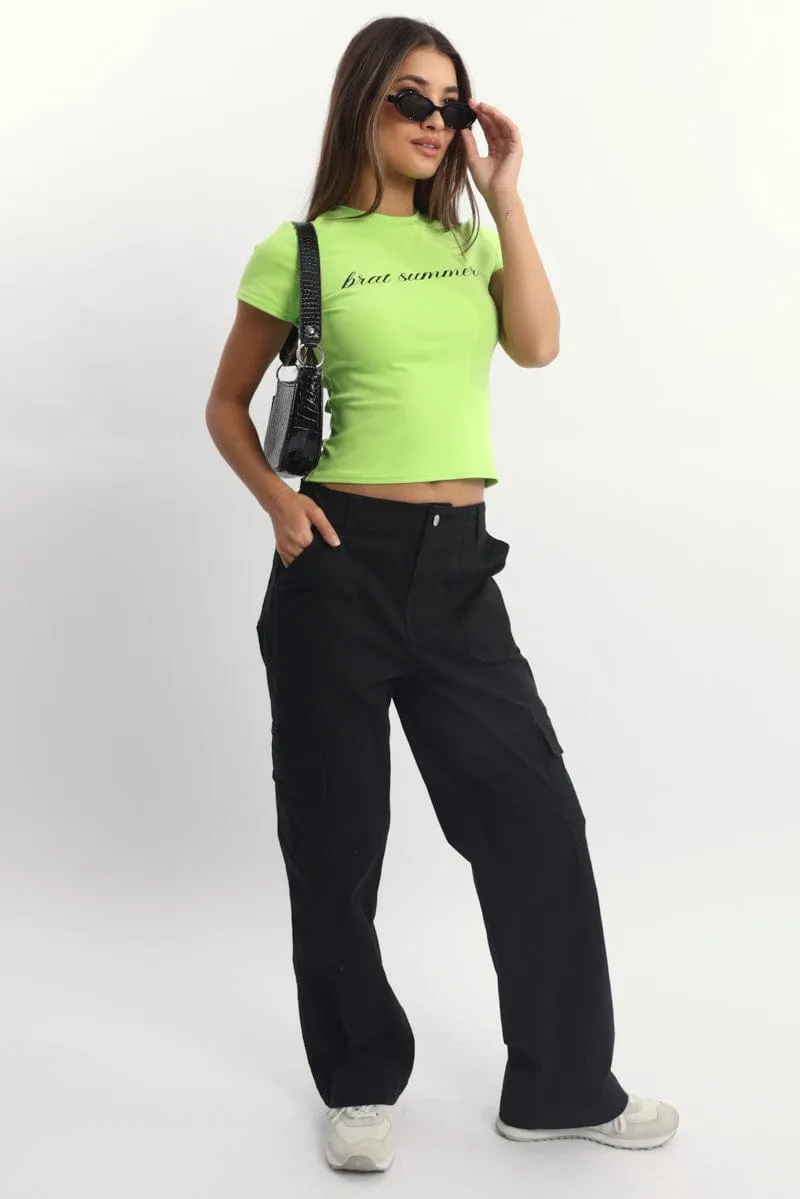 Green Graphic Tee Short Sleeve sold by Ally Fashion product image thumbnail 2