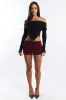 Red Shorts Mini Low Rise sold by Ally Fashion