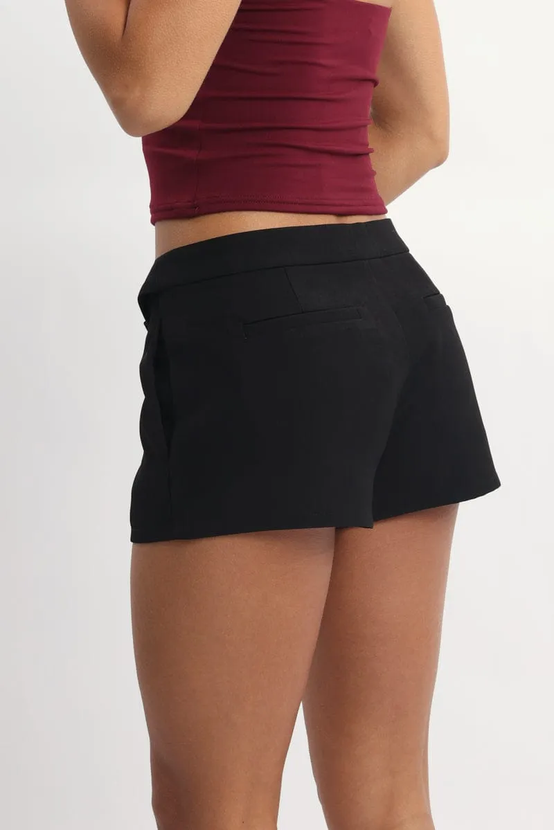 Black Shorts Mini Low Rise sold by Ally Fashion product image thumbnail 4