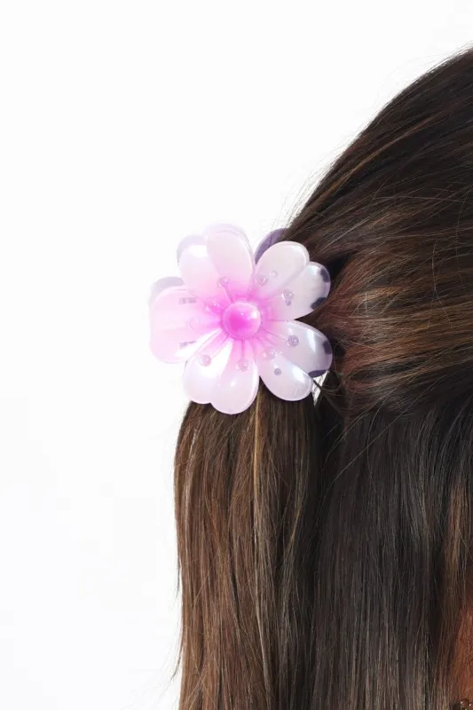Purple Sakura Flower Hair Claw Clip sold by Ally Fashion