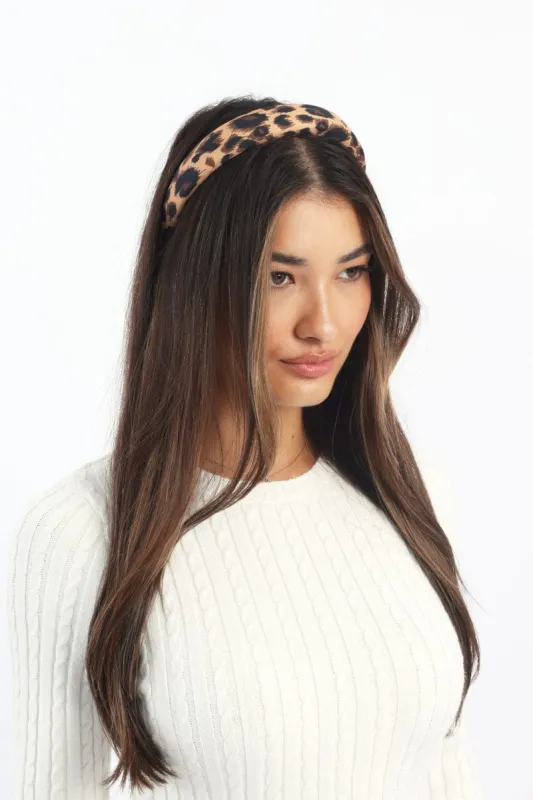 Brown Animal Print Leopard Print Headband Hairband sold by Ally Fashion