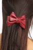 Red Pu Bow Hair Clip sold by Ally Fashion