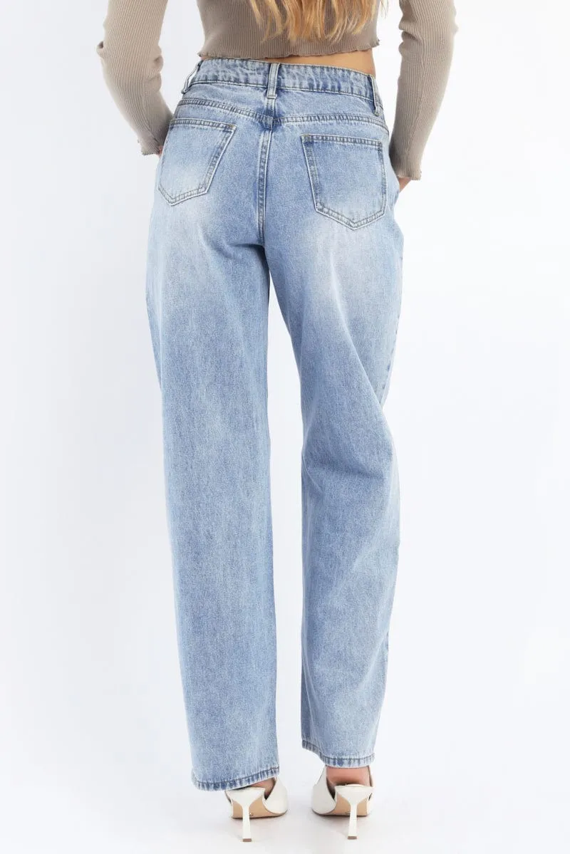 Denim Baggy Jeans Low Rise sold by Ally Fashion product image thumbnail 4
