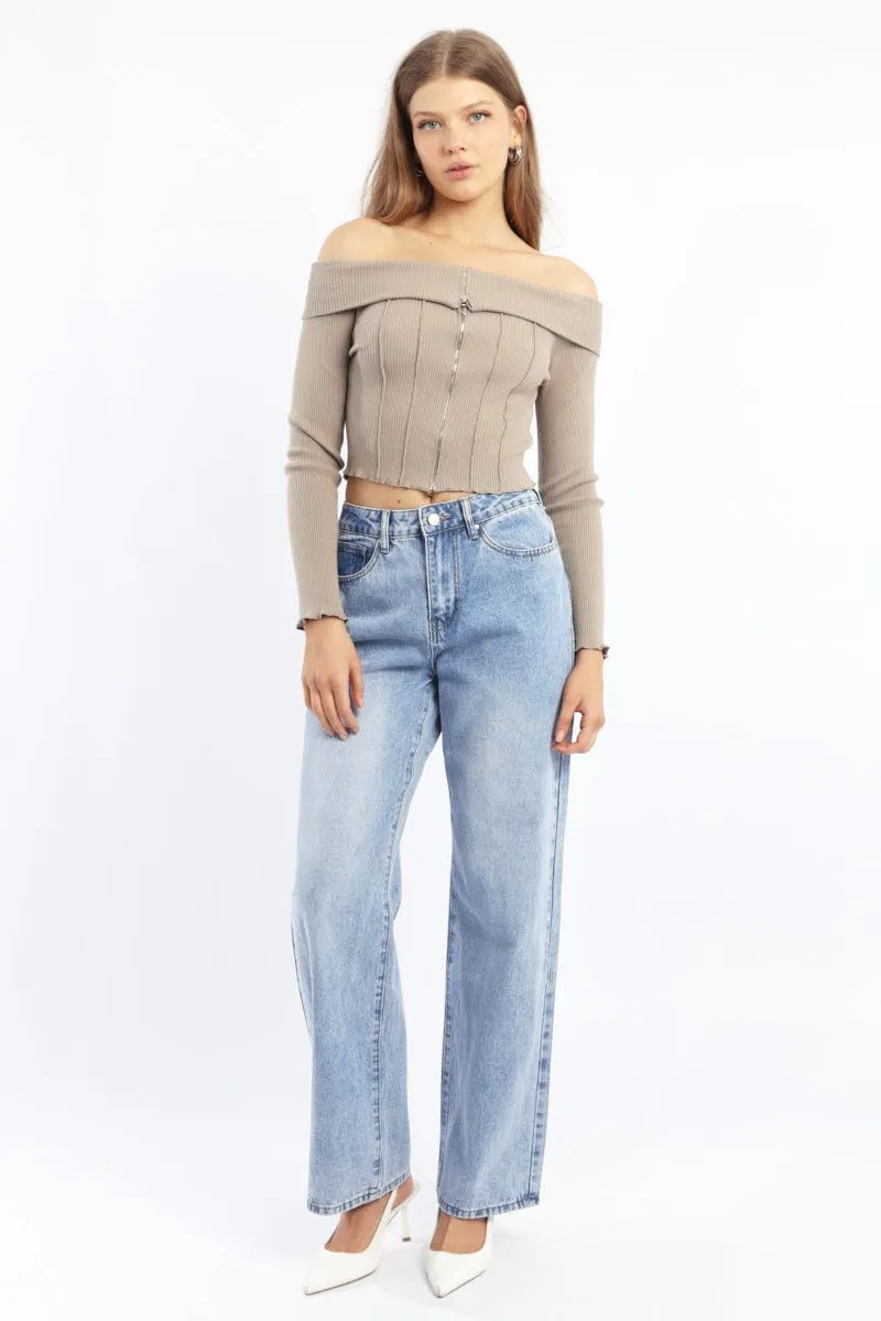 Denim Baggy Jeans Low Rise sold by Ally Fashion