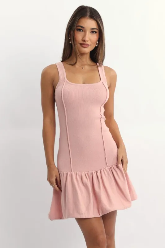 Pink Knit Dress Sleeveless Mini sold by Ally Fashion