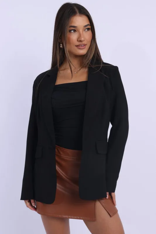 Black Blazer Long Sleeve sold by Ally Fashion