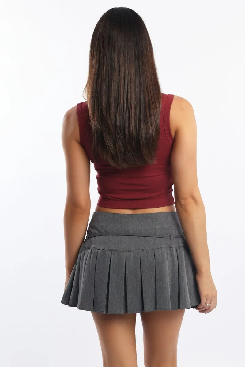 Red Button Front Top Sleeveless sold by Ally Fashion product image thumbnail 4