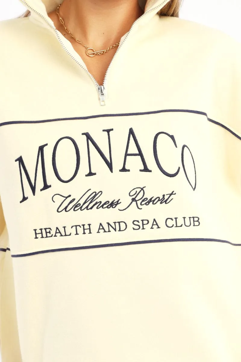 Yellow Zip Sweater Funnel Neck Oversized sold by Ally Fashion product image thumbnail 5