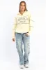 Yellow Zip Sweater Funnel Neck Oversized sold by Ally Fashion