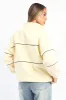 Yellow Zip Sweater Funnel Neck Oversized sold by Ally Fashion