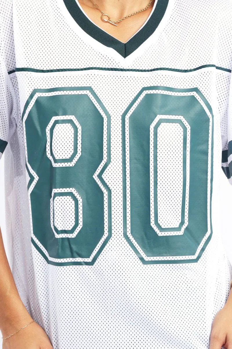 White Sport Tee Short Sleeve sold by Ally Fashion product image thumbnail 5