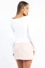 White Supersoft Top Square Neck Long Sleeve sold by Ally Fashion