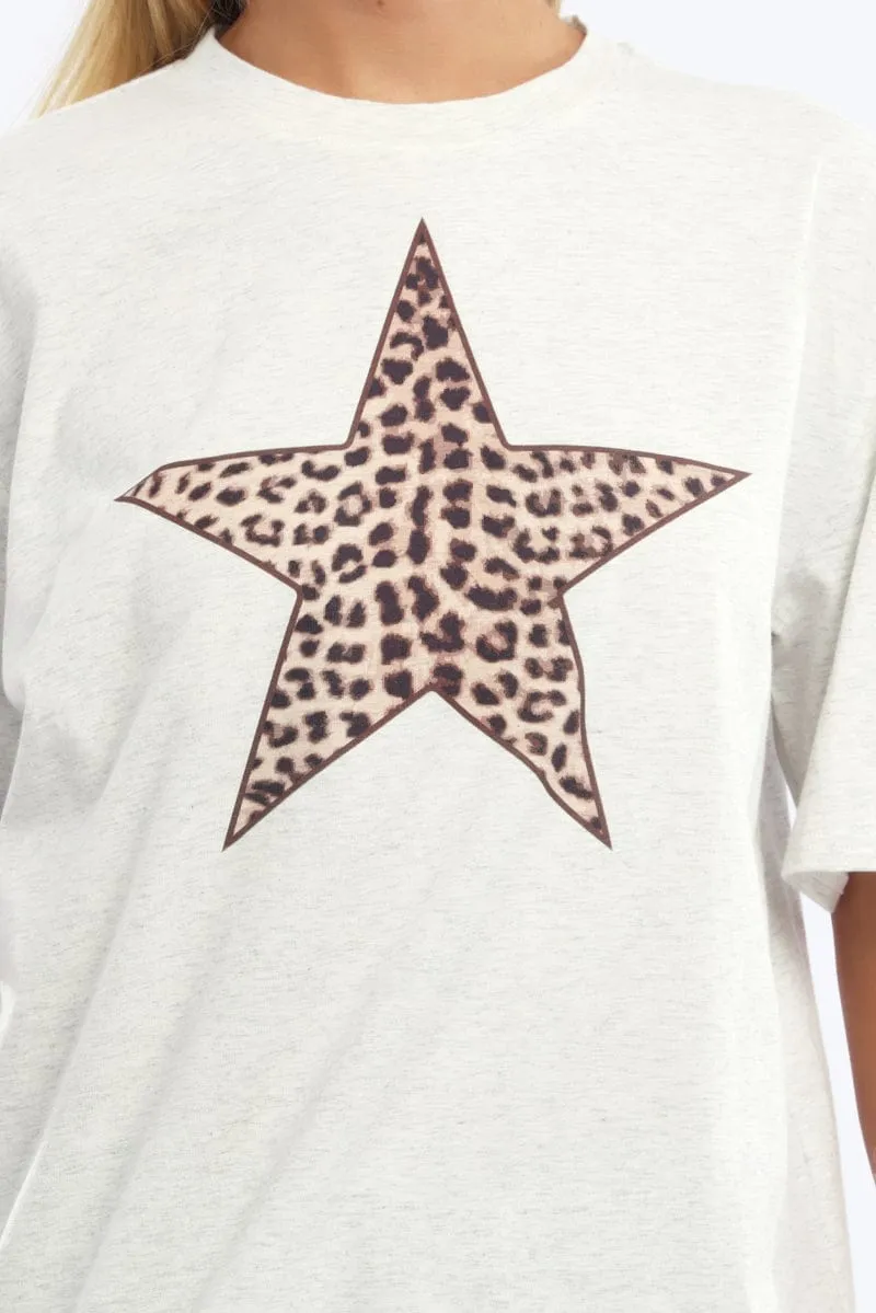 Grey Graphic Tee Short Sleeve sold by Ally Fashion product image thumbnail 5