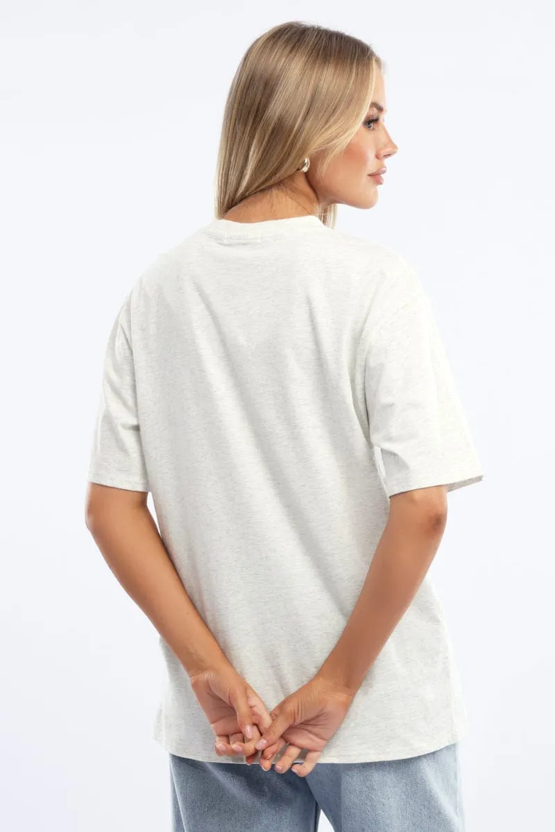 Grey Graphic Tee Short Sleeve sold by Ally Fashion product image thumbnail 4