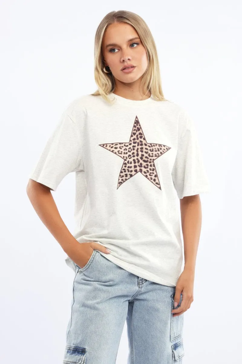 Grey Graphic Tee Short Sleeve sold by Ally Fashion