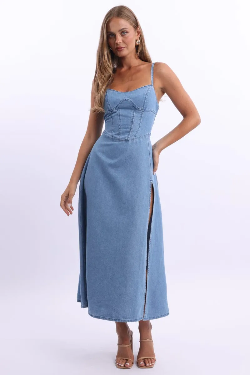 Blue Midi Dress Strappy sold by Ally Fashion