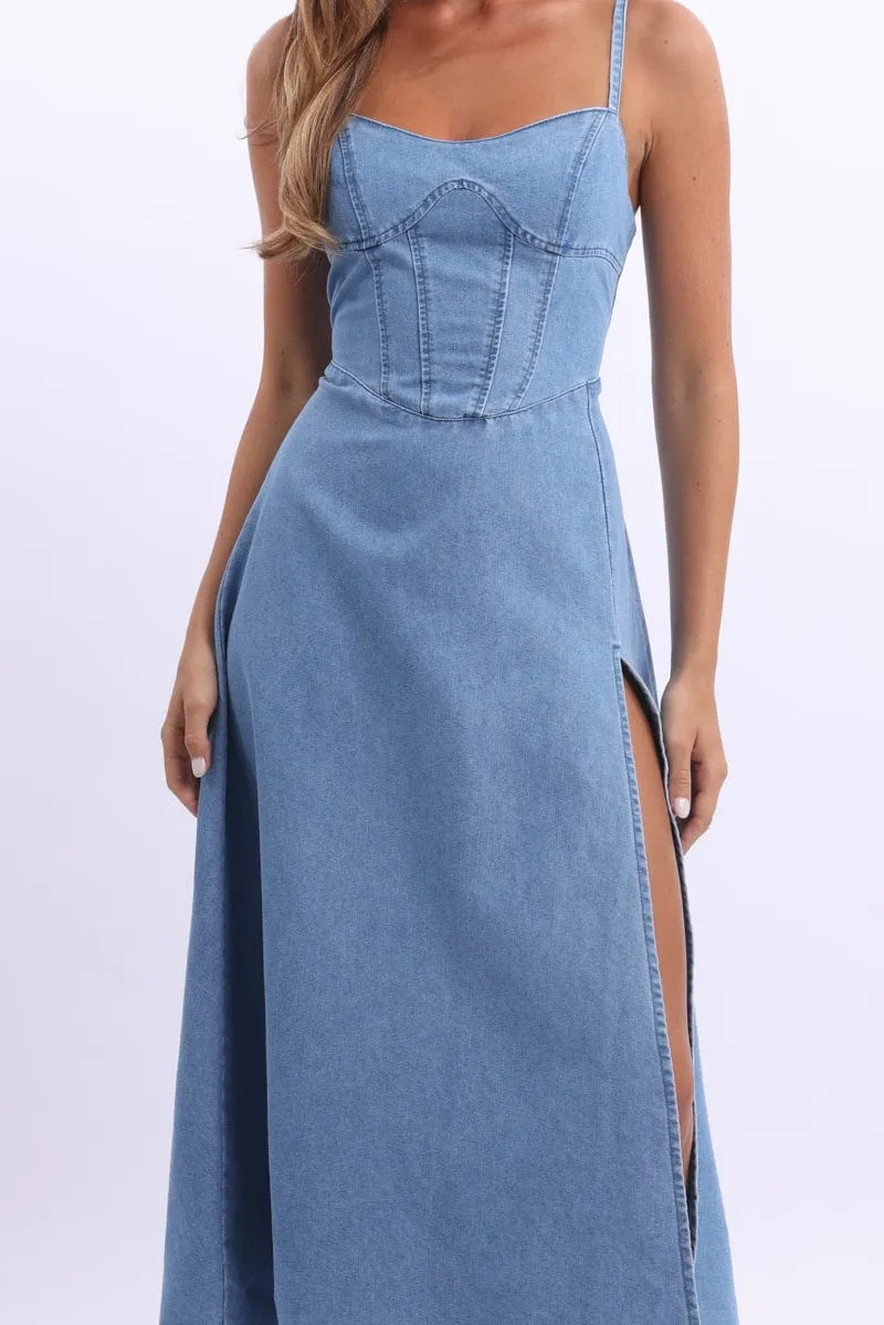 Blue Midi Dress Strappy sold by Ally Fashion product image thumbnail 5