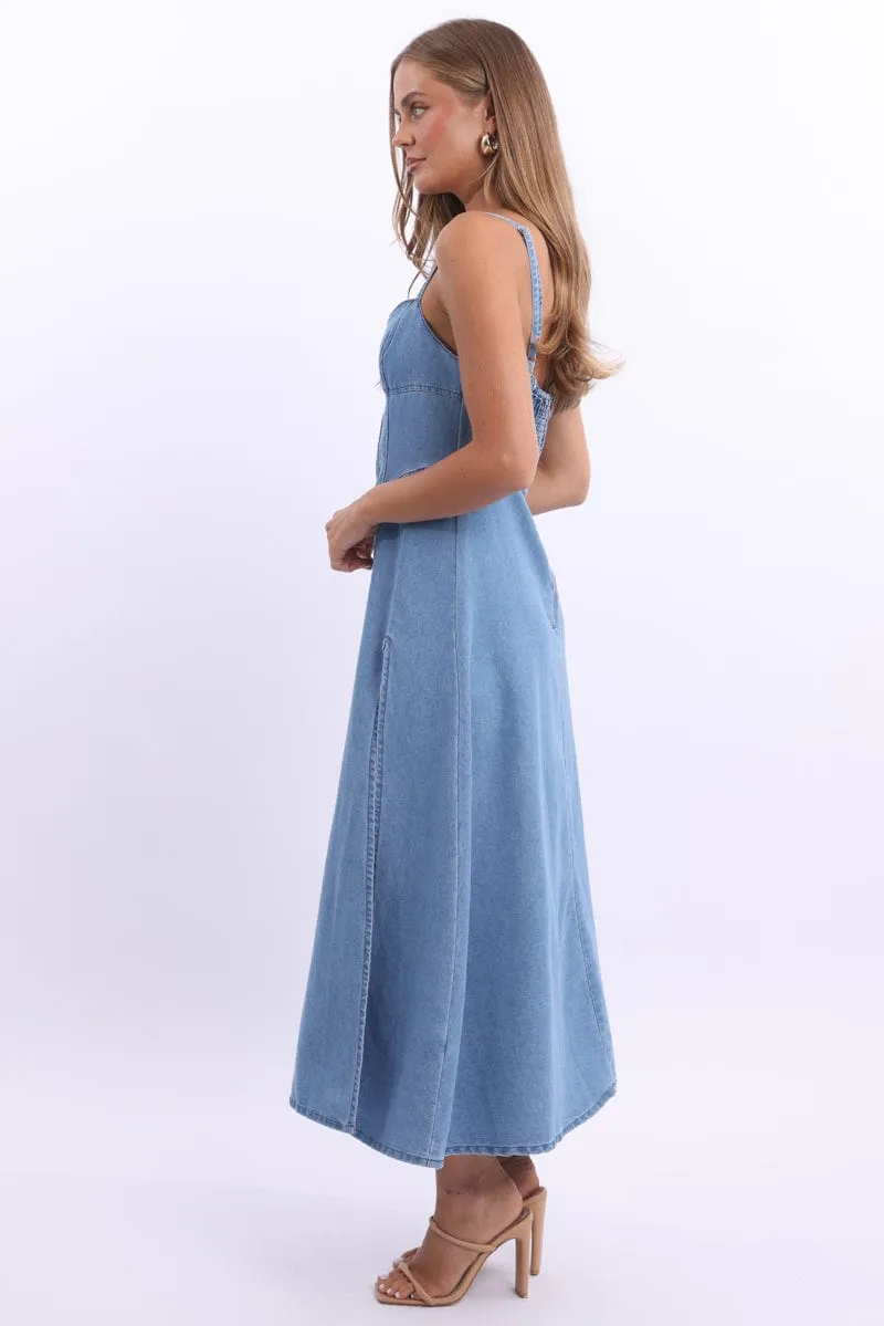 Blue Midi Dress Strappy sold by Ally Fashion product image thumbnail 3