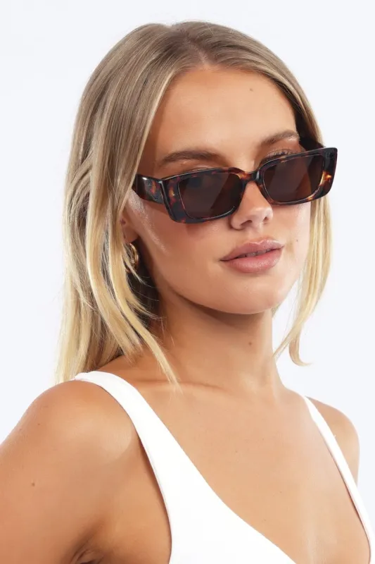 Brown Animal Print Square Sunglasses sold by Ally Fashion