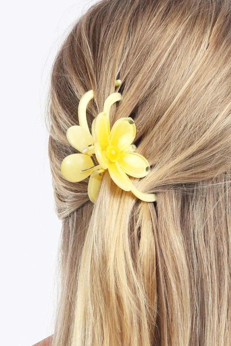 Yellow Flower Hair Claw Clip sold by Ally Fashion product image thumbnail 2