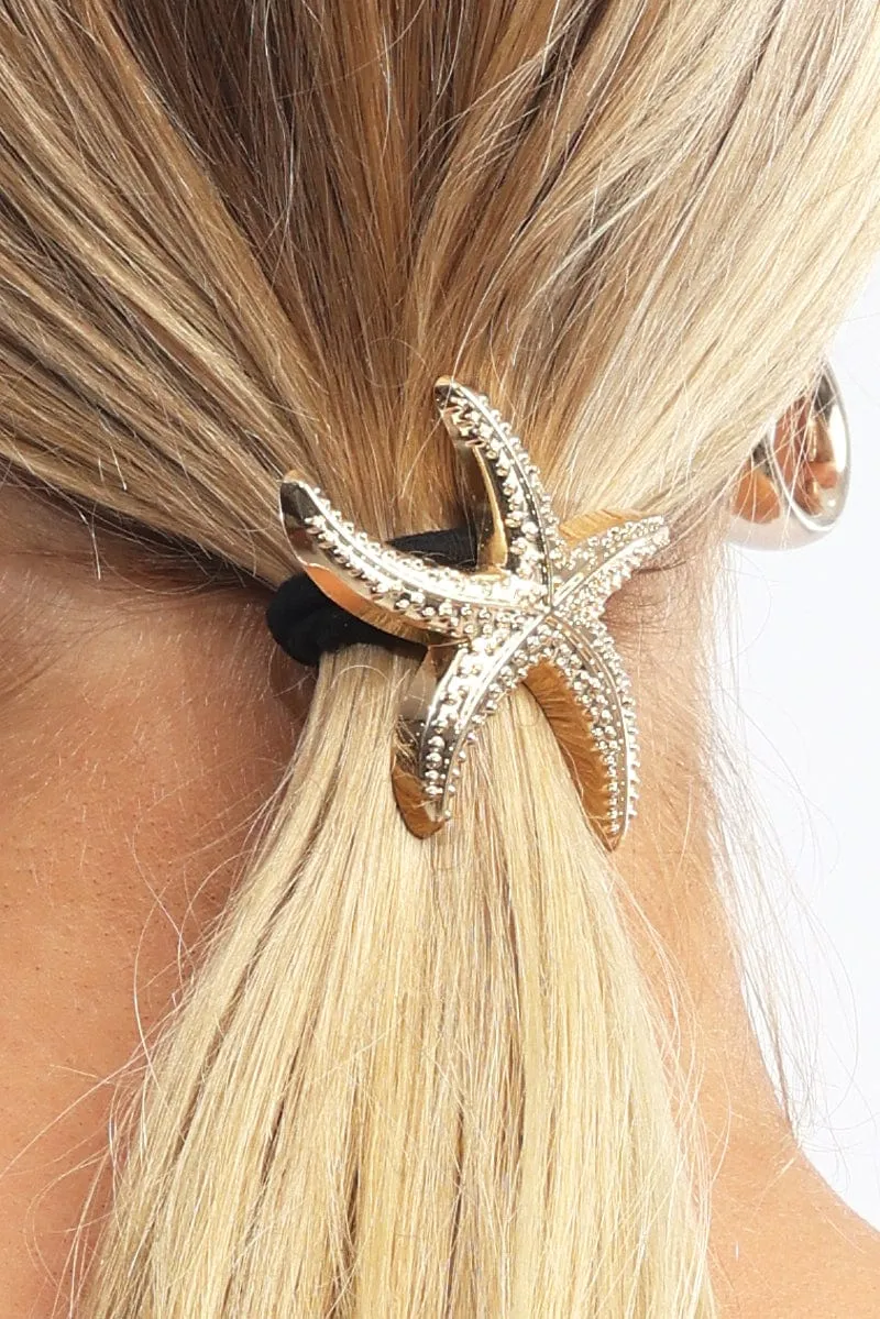 Gold Starfish Hair Tie sold by Ally Fashion product image thumbnail 2