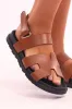 Brown Flat Sandals sold by Ally Fashion