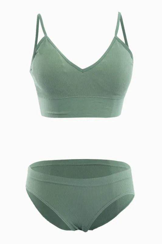 Green Seamless Lingerie Set sold by Ally Fashion