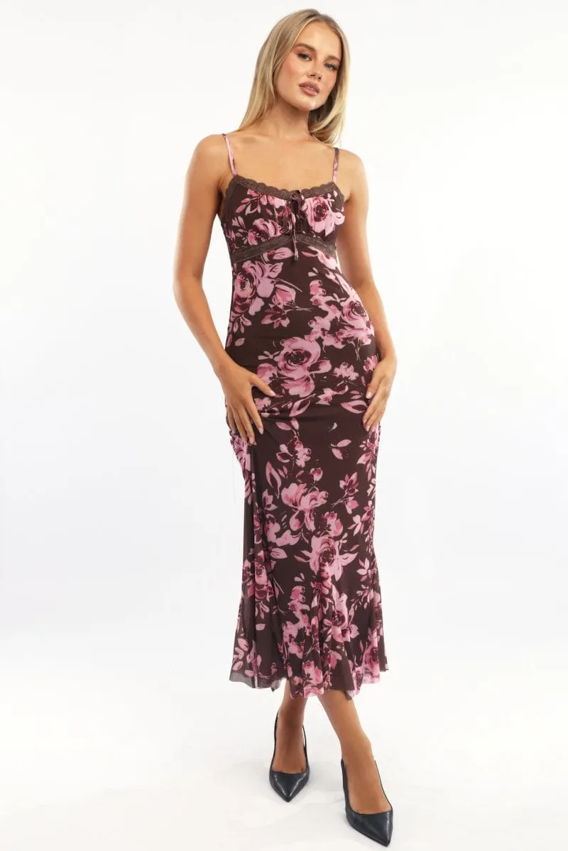 Multi Floral Bodycon Dress Midi sold by Ally Fashion
