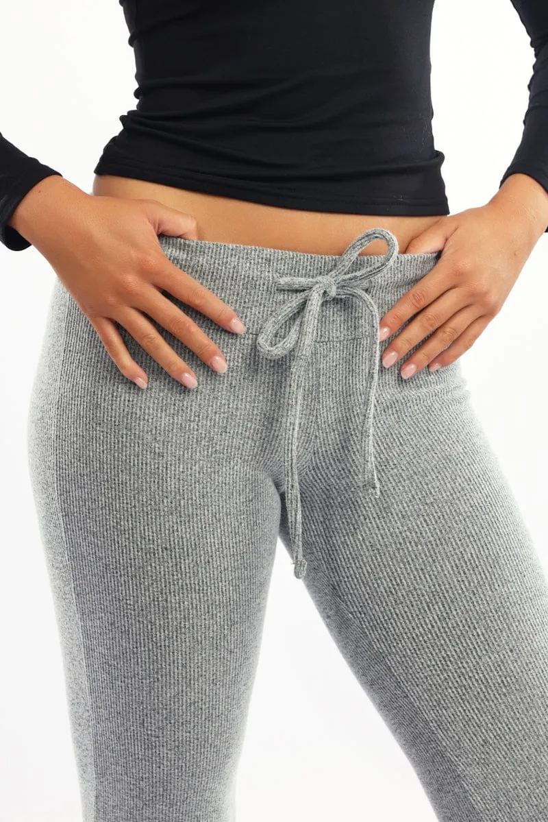 Grey Flare Leg Pants Elasticated Waist sold by Ally Fashion product image thumbnail 5