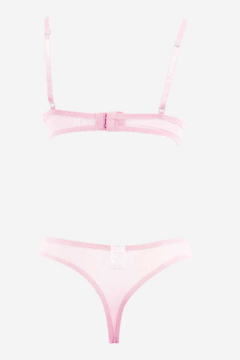 Pink Floral Embroidery Lingerie Set sold by Ally Fashion product image thumbnail 2