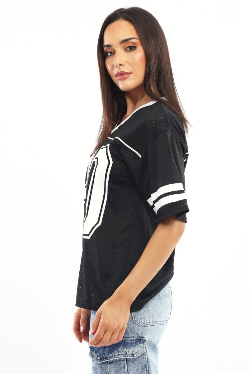 Black Sport Tee Short Sleeve sold by Ally Fashion product image thumbnail 3