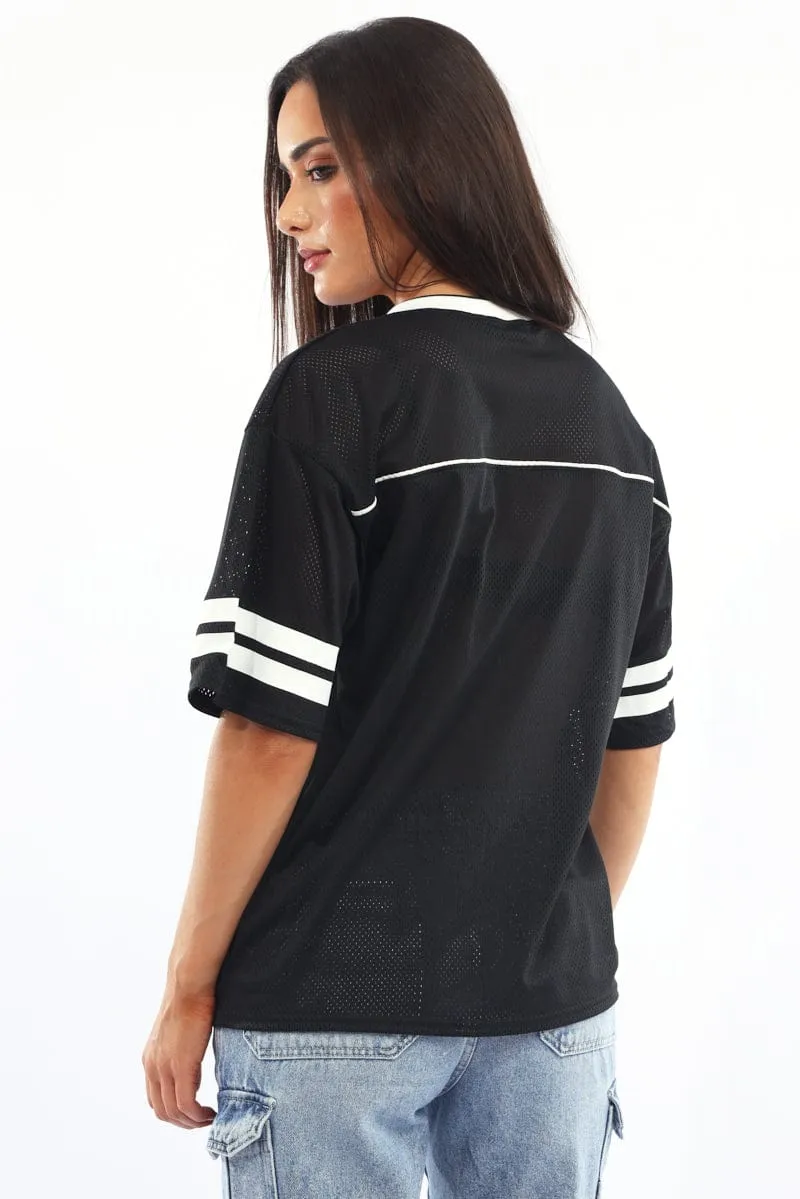 Black Sport Tee Short Sleeve sold by Ally Fashion product image thumbnail 4
