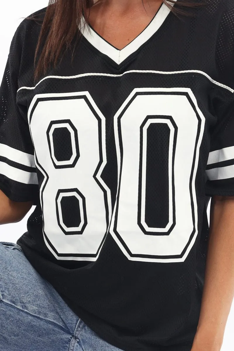 Black Sport Tee Short Sleeve sold by Ally Fashion product image thumbnail 5