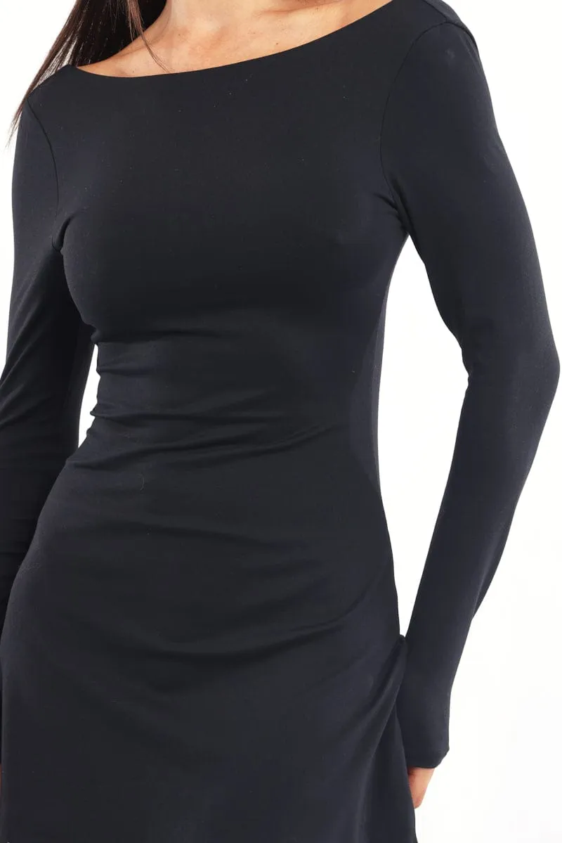 Black Mini Dress Long Sleeve sold by Ally Fashion product image thumbnail 5