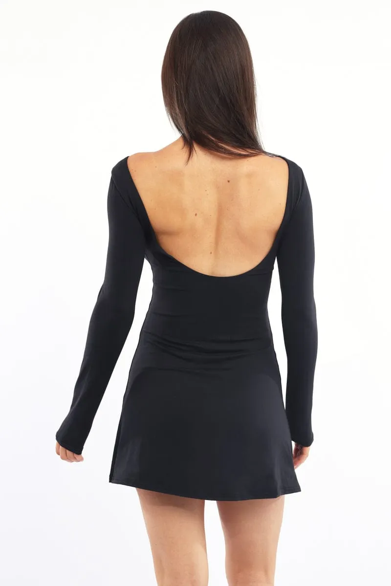 Black Mini Dress Long Sleeve sold by Ally Fashion product image thumbnail 4