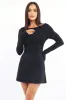 Black Mini Dress Long Sleeve sold by Ally Fashion