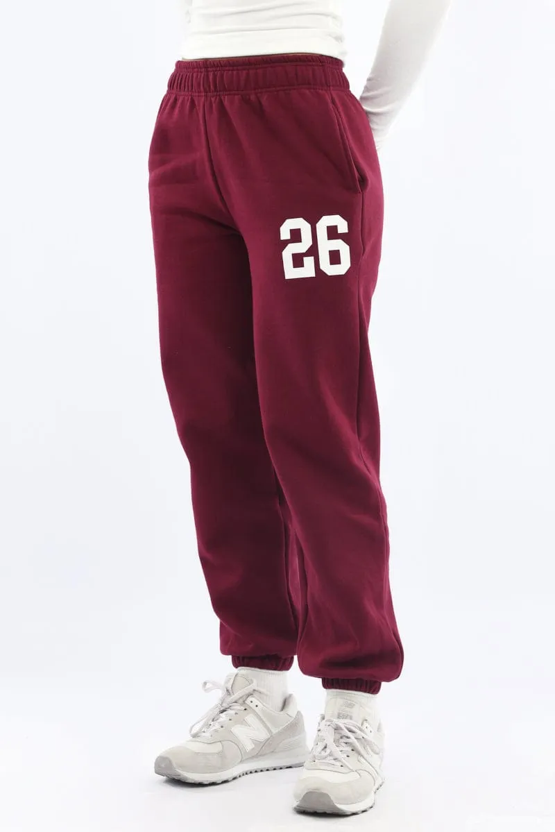 Red Track Pants Jogger sold by Ally Fashion product image thumbnail 2