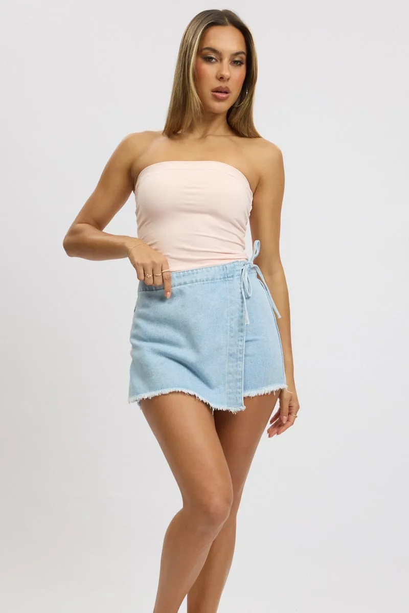 Denim Skorts Skirt High Rise sold by Ally Fashion
