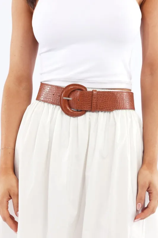 Brown Buckled Belt sold by Ally Fashion