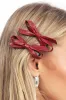Red 2 Pack Pu Bow Hair Clips sold by Ally Fashion