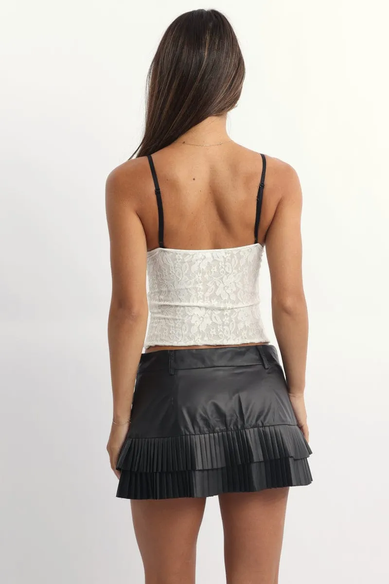 White Singlet Top Lace sold by Ally Fashion product image thumbnail 4